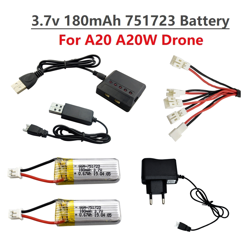 Drone Battery Li-Ion - Bateria Lipo Original 3.7V 180mAh e