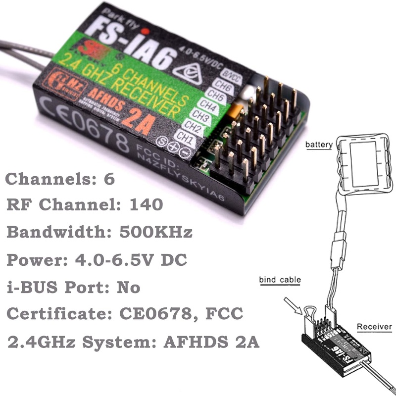Flysky FS-IA6 Receptor 6CH Ant - Drone Battery Plate avaliação e preço