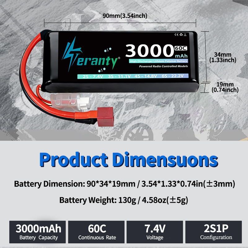 Bateria Lipo TERANTY 2S 3000mA - Drone Battery Plate avaliação e preço