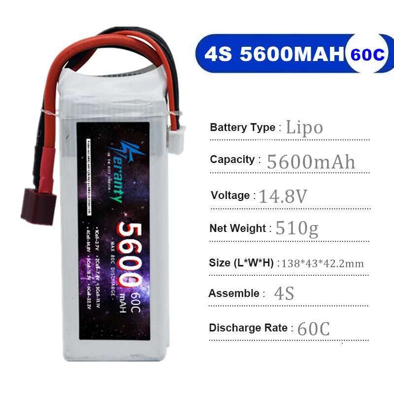 Teranty 5600mah 60c 2S 3S 4S 6 - Drone Battery 6S avaliação e preço